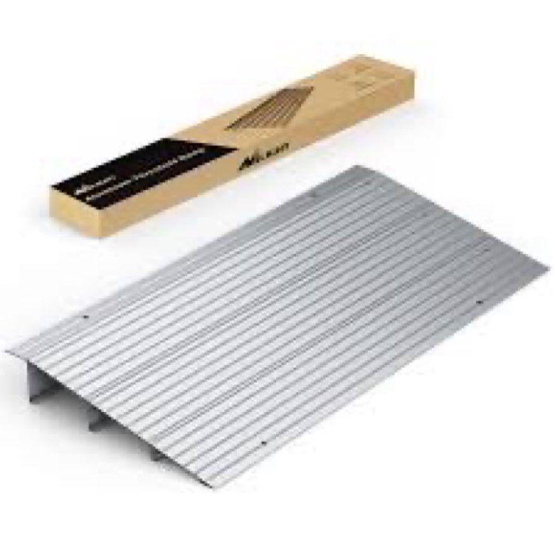 nilight door threshold ramp, 3" rise portable aluminum wheelchair door entry ramps for doorways stai