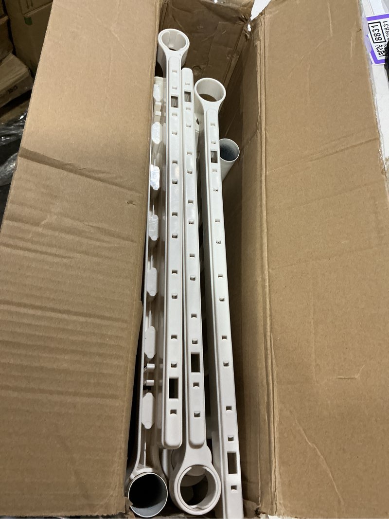 Condition photo showing Good Condition for 74.80-98.43'' Extra Tall Cat Gate, Adjustable 33.86” and 35.80" Wide, Transparent Full Door Pet Gate, Auto Close No Drilling Cat Proof Safety Gate for Doorway Stairs- White White W: 33.86-35.80"