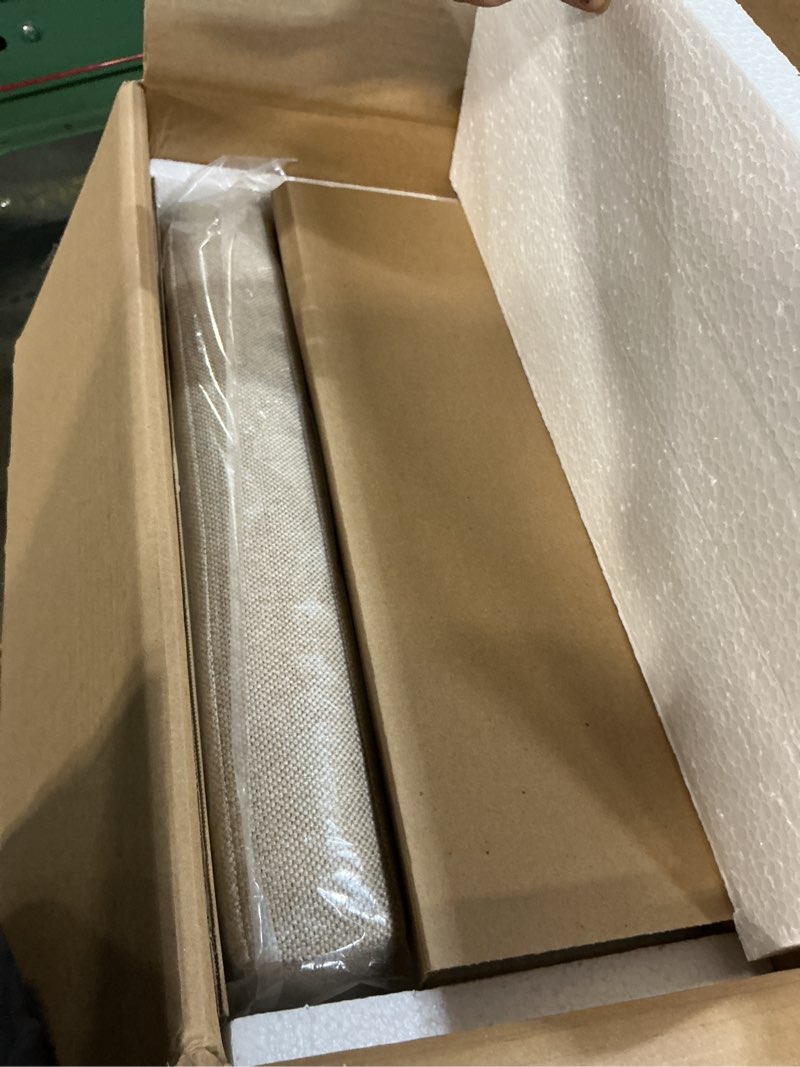 Condition photo showing New/Like New for nathan james gracie modern dining chair, upholstered accent dining chair, natural flax/light brown, set of 4 brushed light brown-flax set of 4