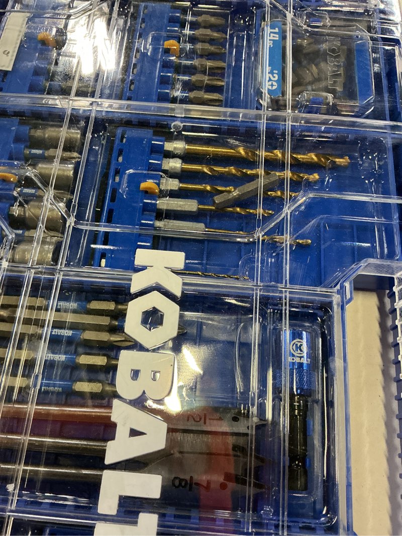Condition photo showing As Is for kobalt 1/4-in x impact driver bit set