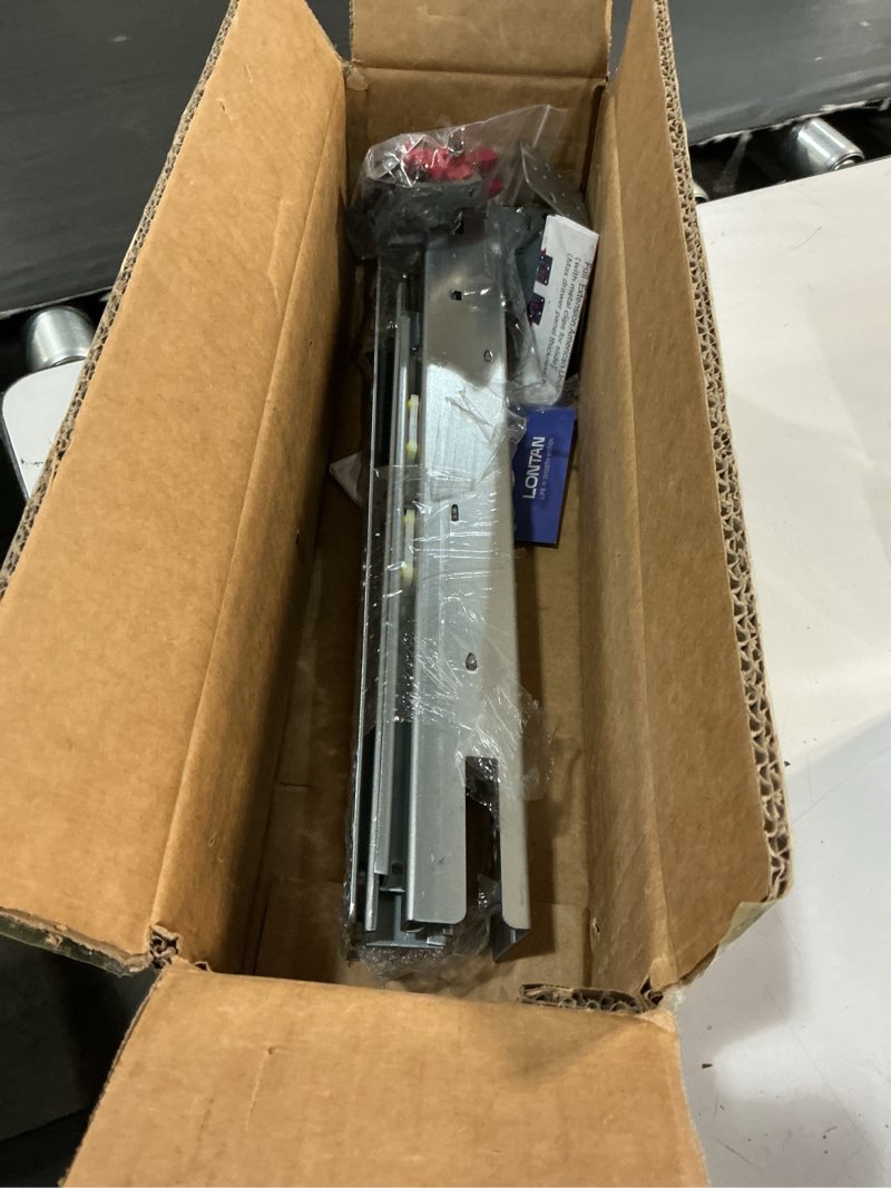 Condition photo showing Good Condition for lontan undermount soft close drawer slides 15 inch hidden bottom mount full extension cabinet rails with rear mounting bracket and locking devices 1 pair concealed drawer runners 100lb load capacity 15 inch 1