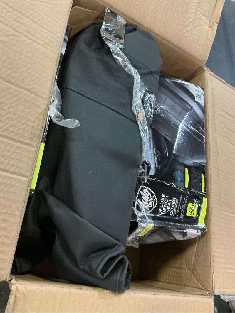 Condition photo showing As Is for auto drive waterproof rear bench seat protector black, universal fit, sc533257