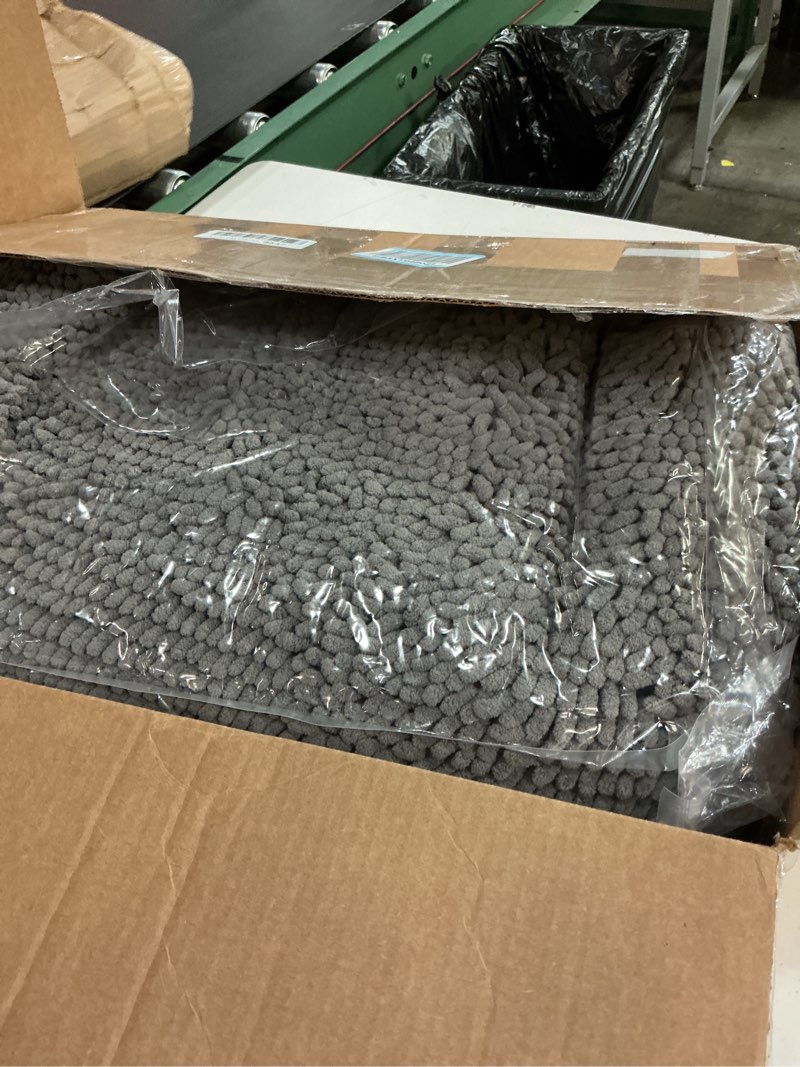 Condition photo showing Good Condition for muddy mat® | super absorbent door mat indoor, microfiber quick dry chenille entryway rug, non-slip front door mat, indoor mats for entryway, machine washable pet rug, grey xxl 60"x48" grey 48" x 60"