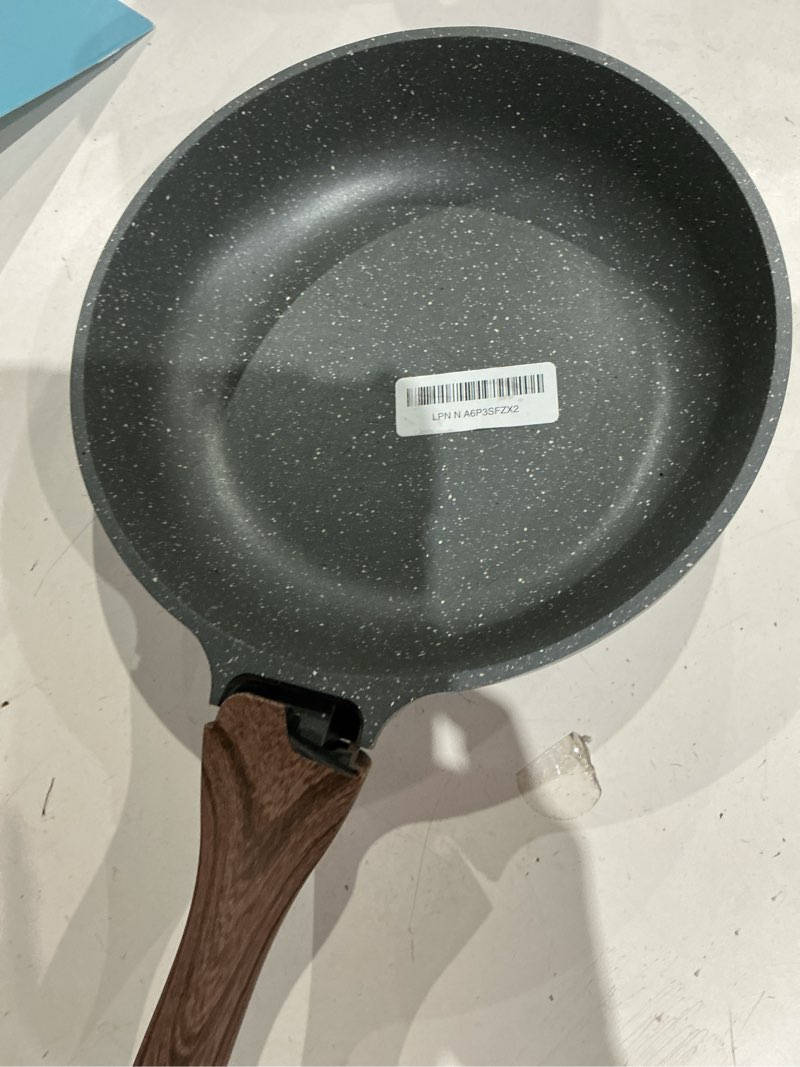 Condition photo showing As Is for sensarte nonstick frying pan skillet, swiss granite coating omelette pan, healthy stone cookware chef's pan, pfoa free (8/9.5/10/11/12.5 inch) (9.5 inch) 9.5 inch gray