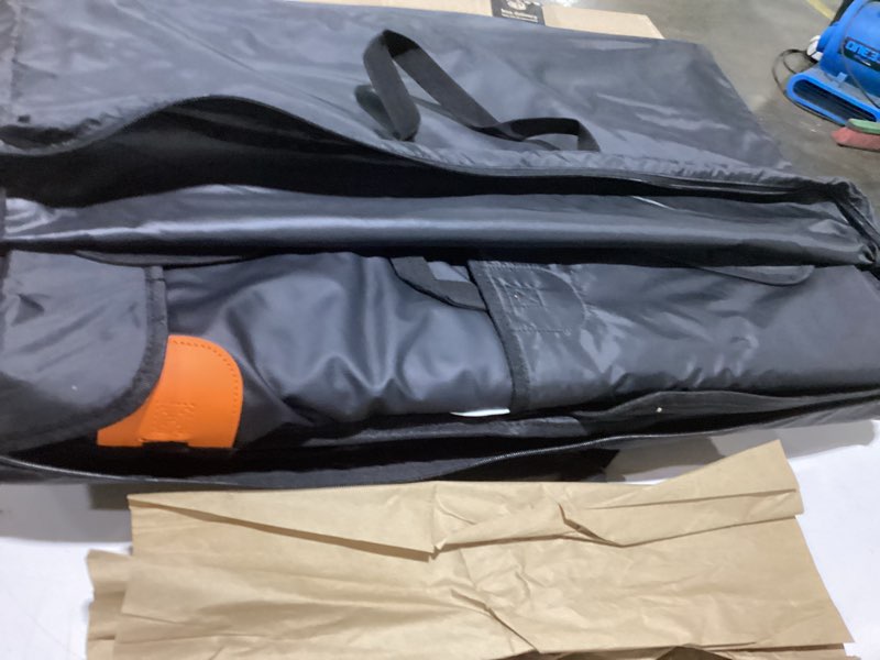 Condition photo showing Good Condition for Back Seat Extender for Dogs, Hard Bottom Dog Car Seat Cover for Truck Back Seat, Dog Hammock for Car, Upgraded PU Leather Material, Larger Space, Holds 400lbs XL Black+Orange