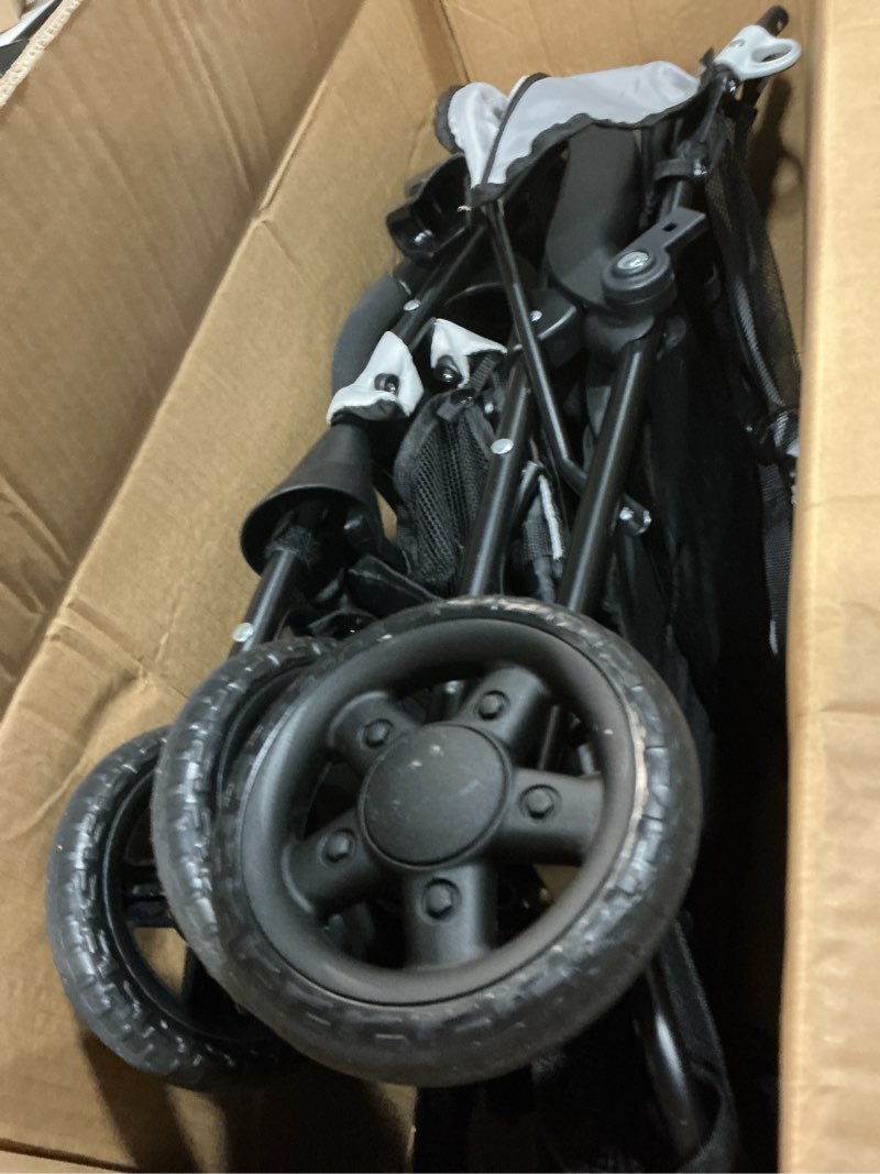 Condition photo showing Good Condition for kolcraft cloud plus lightweight umbrella stroller for toddlers with reclining seat, large storage basket, canopy, infant & parent trays, compact fold for summer travel, durable frame, slate gray