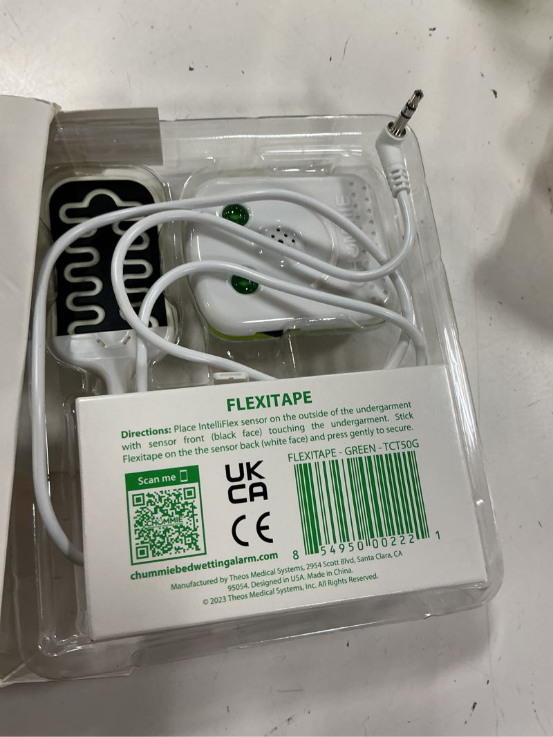 Condition photo showing Good Condition for chummie premium bedwetting alarm for deep sleepers - award winning, clinically proven system with loud sounds, bright lights and strong vibrations, green