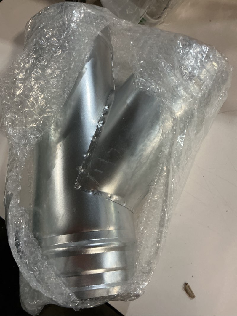 Condition photo showing Good Condition for QWORK 4" Duct Splitter, 45° Degree 4 Inch Branch Metal Duct Connector 3 Way Hose Adapter/Splitter 4 Inch 1 Pack