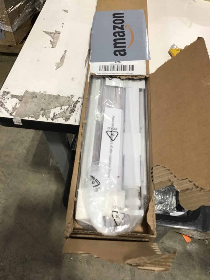 Condition photo showing As Is for LazBlinds No Tools No Drill Cordless 1" Vinyl Mini Blinds, 100% Privacy S-Curve Blinds for Indoor Windows, Room Darkening Horizontal Window Blinds and Shades for Home, 24" W x 48" H, White White 24" W x 48" H