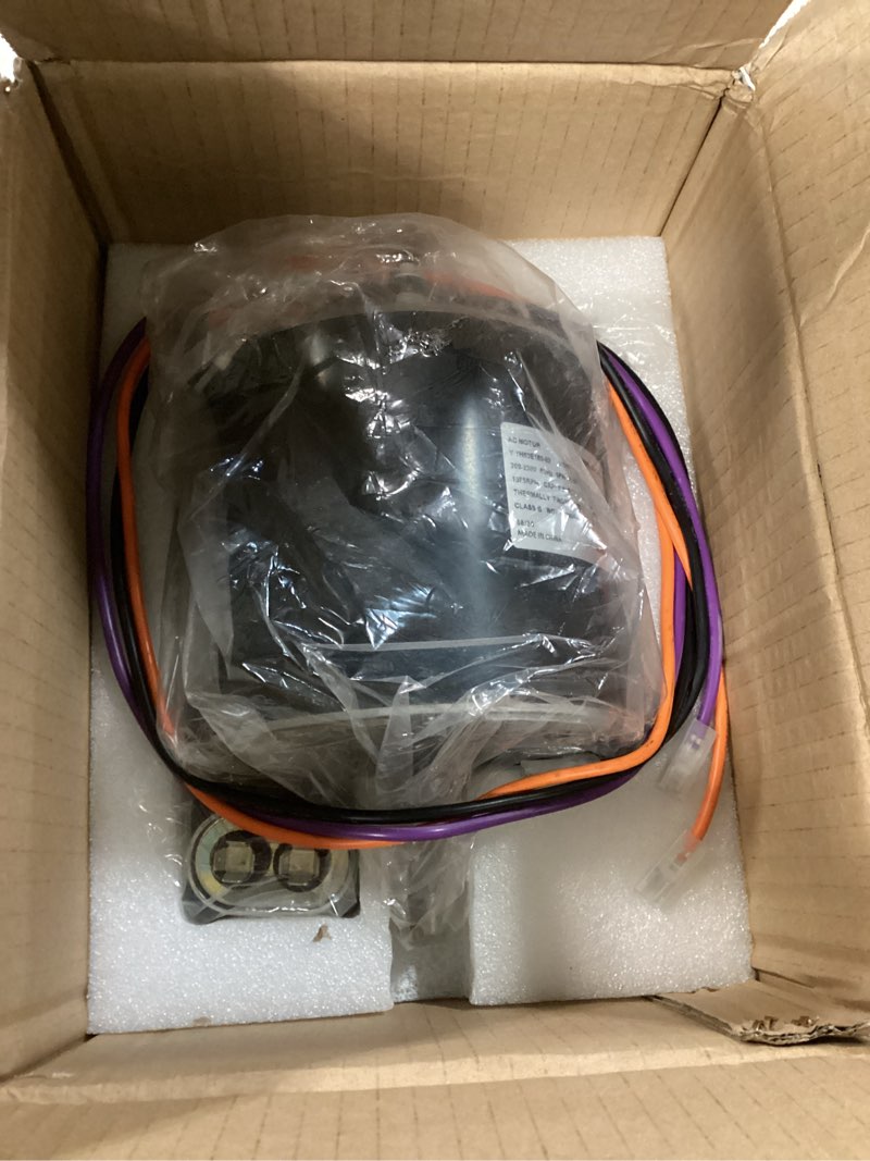 Condition photo showing Good Condition for 68j24 condenser fan motor replaces for lennox 68j2401, 1/3 hp, 208/230v-1ph, 60hz, 1075 rpm, substitute for 97m62, 69w96, 100483-29, 100483-01, k55hxgce-8094