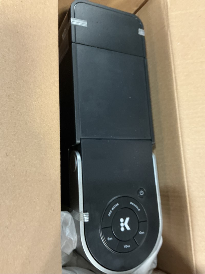 Condition photo showing As Is for keurig k-slim black single-serve k-cup pod coffee maker