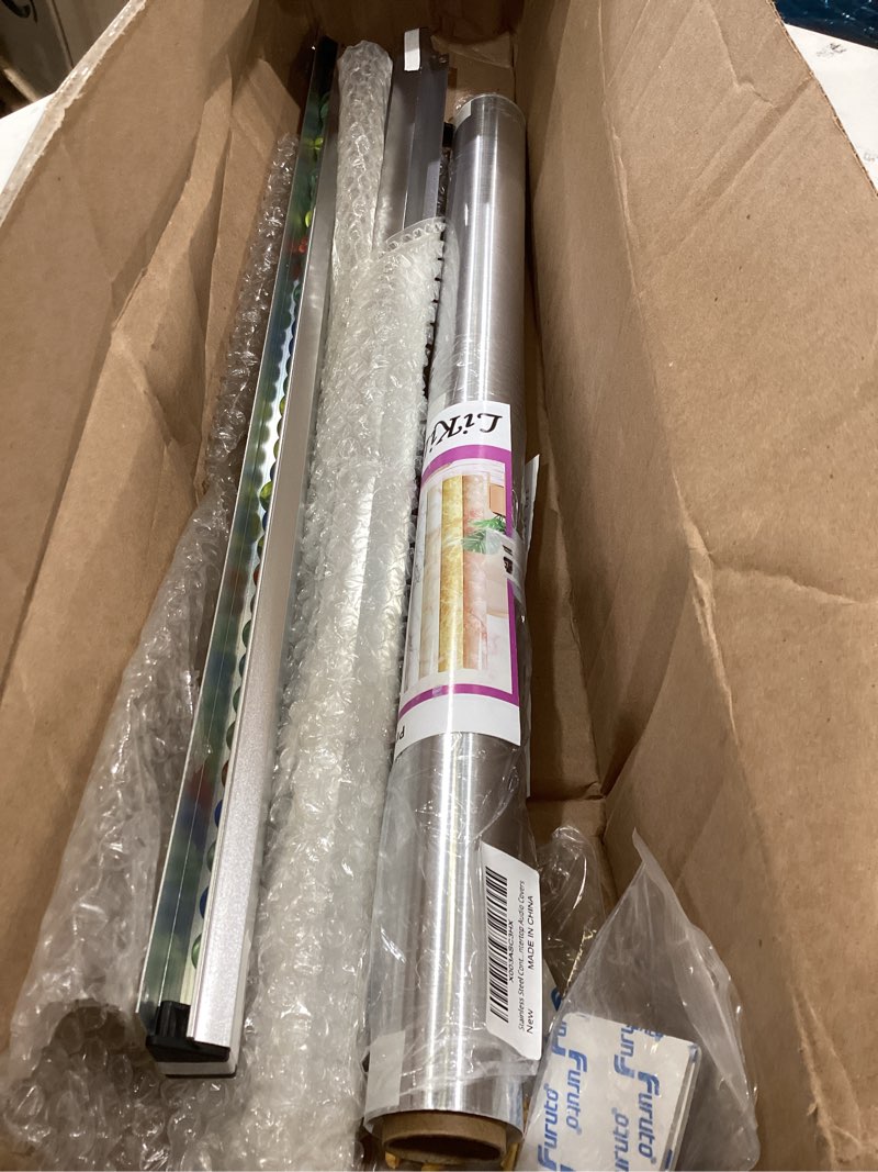 Condition photo showing As Is for stainless steel contact paper 24" x 118" self adhesive fridge wallpaper peel and stick backsplash waterproof vinyl refrigerator wrap metallic contact paper for dishwasher rv countertop audio covers 24"w x 118"l
