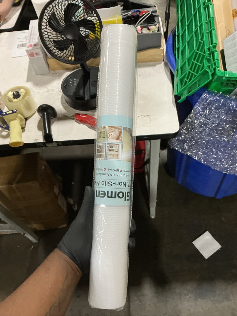Condition photo showing Good Condition for shelf liner, non-slip cabinet liner, washable oil-proof for kitchen cabinet, shelves, refrigerator, storage, desks, 22 inches x 20 ft, non adhesive drawers liner… (22 inches x 20 ft, thickened) 22"w x 240"l