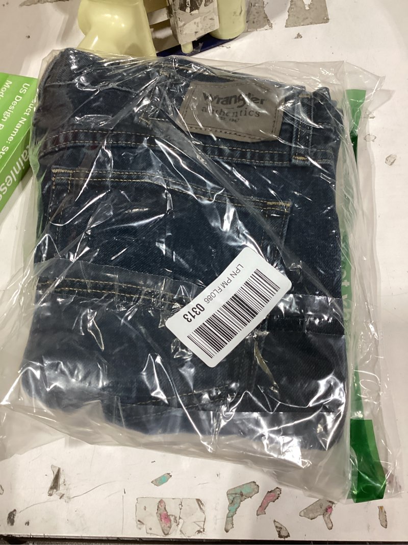 Condition photo showing New/Like New for wrangler authentics men's classic 5-pocket regular fit cotton jean 35w x 30l storm