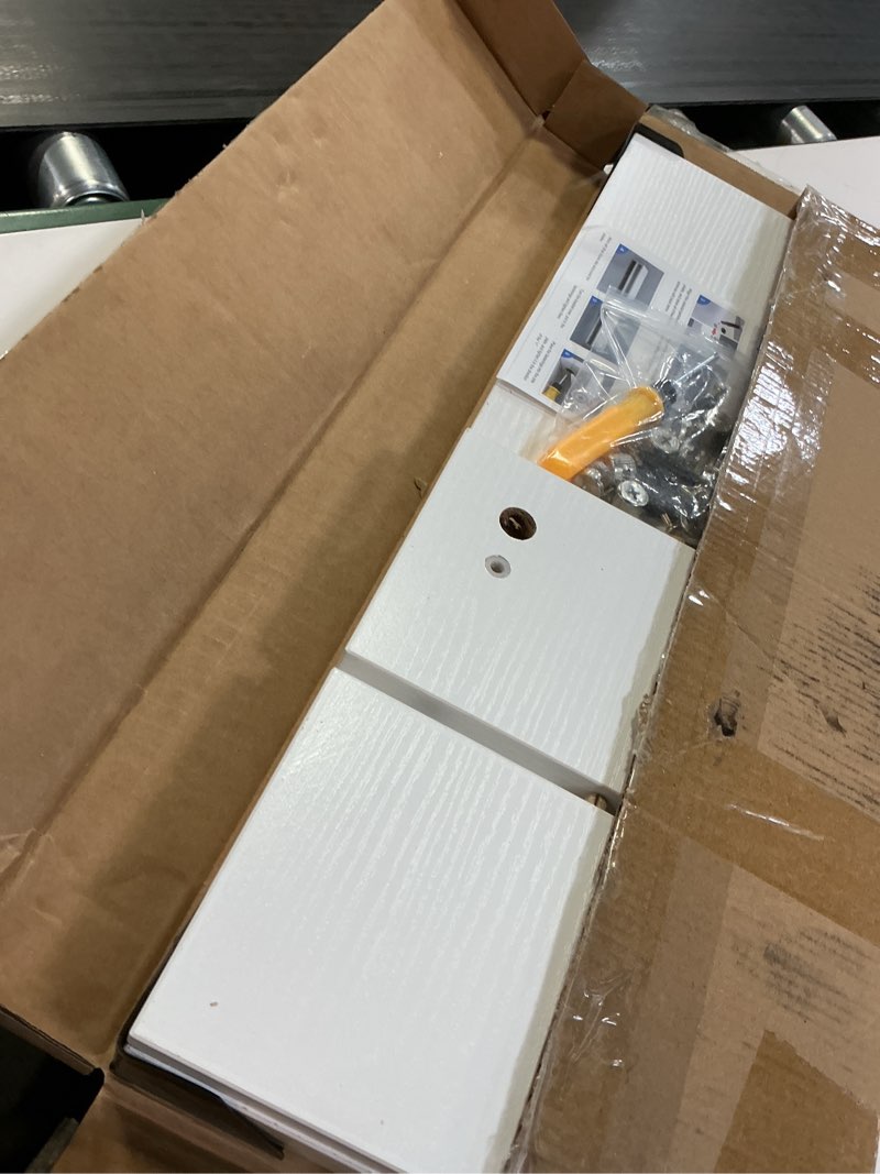 Condition photo showing Good Condition for beygorm monitor stand riser white, 21.6 inch 2 tiers wood desk shelf computer screen stand with storage for desktop laptop/screen/tv/pc/printer, desk shelf organizer 21.6" l x 7.8" w x 5.2" h white 21.6in