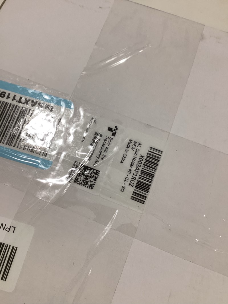 Condition photo showing New/Like New for Cup and Lid Holder, 4 Compartment, Square | Rotating Coffee Cup Dispenser Lid Carousel for Restaurant, Buffet, Coffee Station, Bar, Countertop, Clear Acrylic