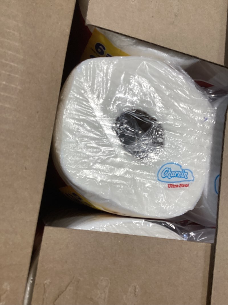Condition photo showing New/Like New for charmin ultra strong clean touch 2-ply toilet paper, 18 family mega rolls = 90 regular rolls, white family mega 18 rolls (275 sheets)