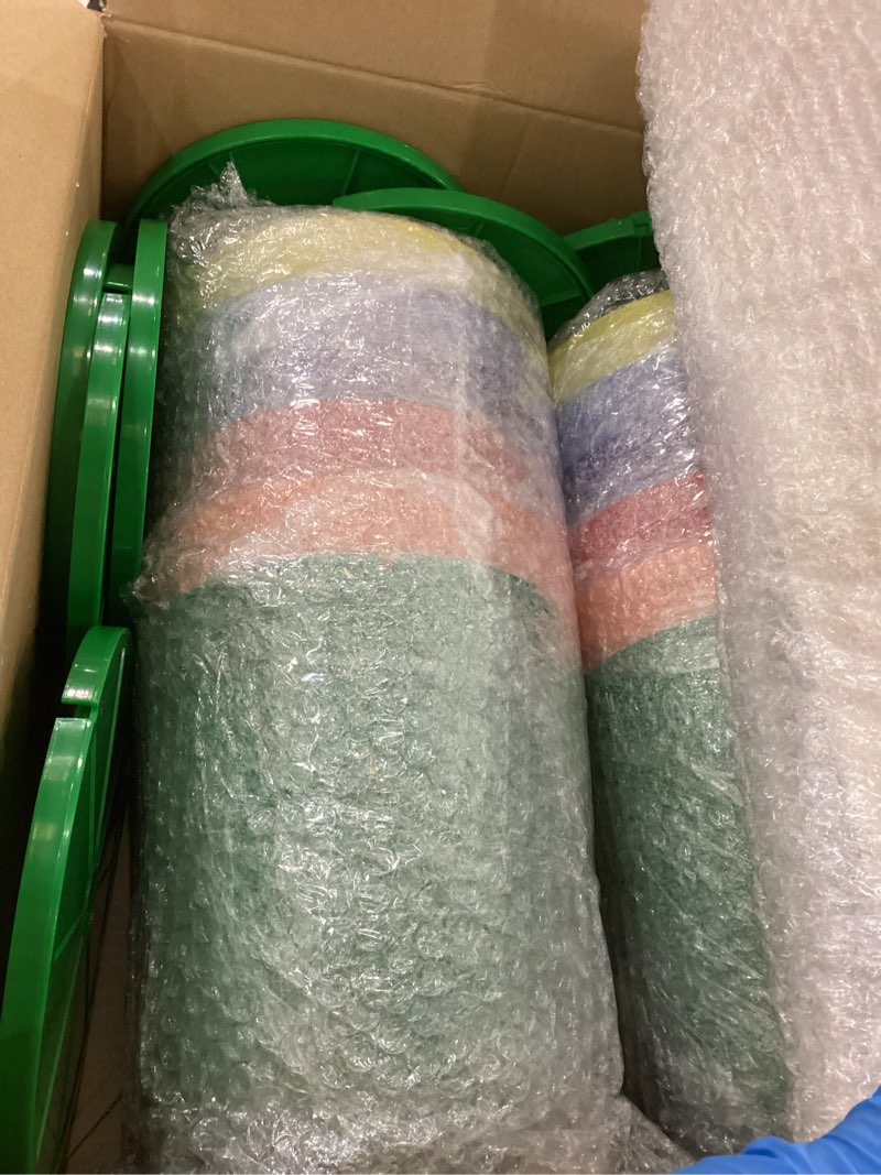 Condition photo showing As Is for WILLBOND 12 8" Christmas Gumdrop Pathway Lights - Walkway Colorful Sugar Coated with LED C9 Bulbs Outdoor Decoration for Winter Holiday Lawn, Yard & Garden (12 in 1,Rainbow) 12 in 1 Rainbow 12