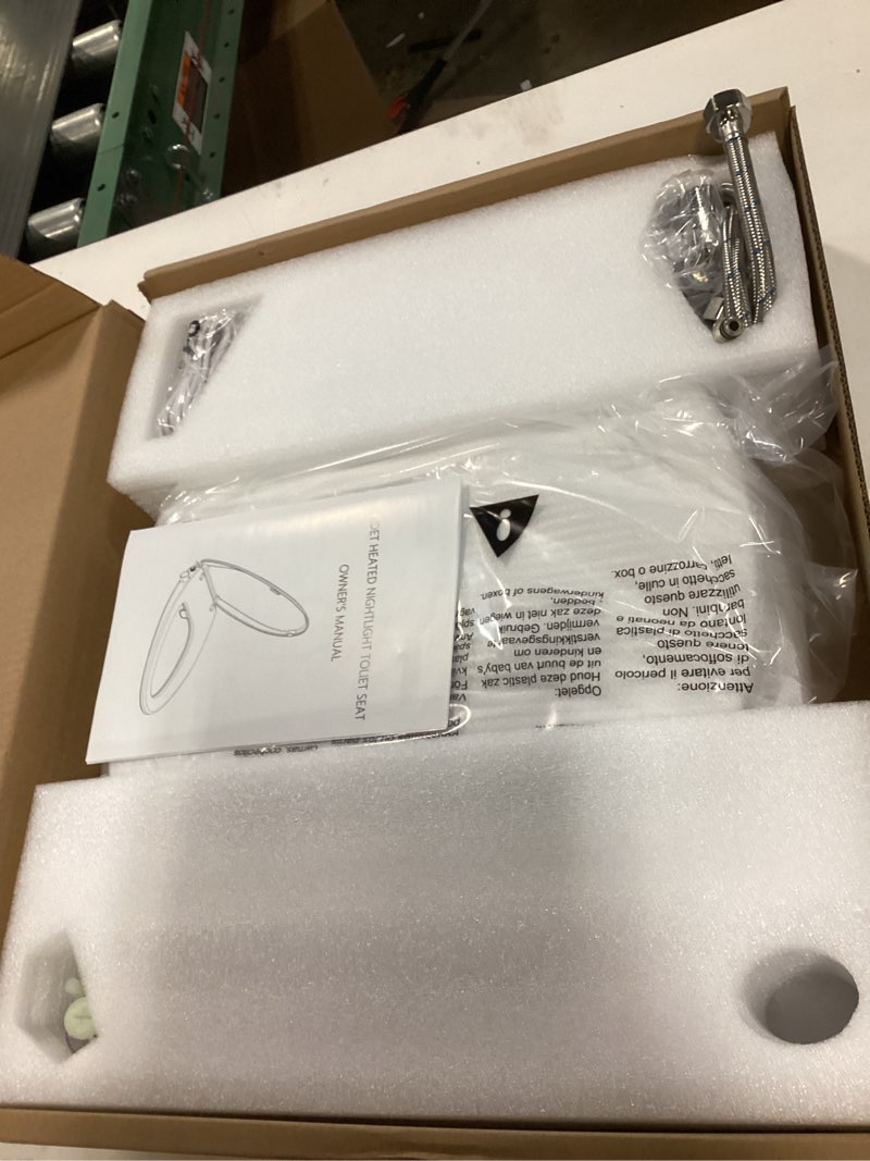 Condition photo showing New/Like New for Round Heated Toilet Seat with Night Light, Three Temperature Settings Heated Seat,70 in Power Cord, Fit Round Toilet, Cold Water Bidet Function Toilet Seat With Slow Close Round Heated Seat