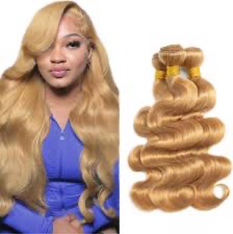 #27 Blonde Bundles Human Hair Body Wave Bundles 18 Inch Honey Blonde Body Wave Bundle Human Hair Ext