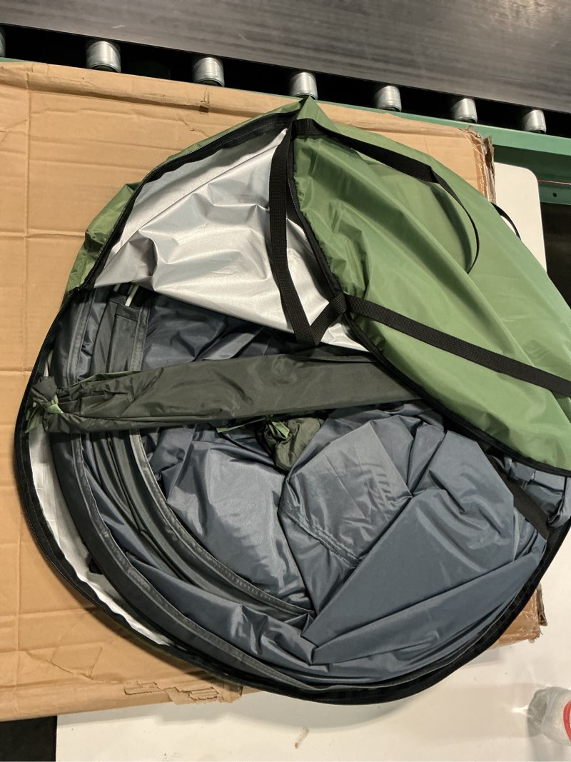 Condition photo showing New/Like New for pop up tents for camping, 4 person camping tent with extra storage, uv protection waterproof tent fully taped seams, 2 doors easy pop up tent for camping, hiking and traveling