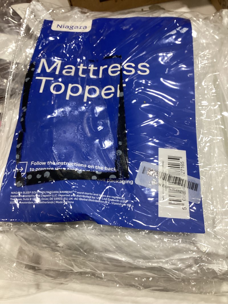 Condition photo showing Good Condition for niagara sleep solution cloud-like twin mattress topper - 100% cotton top mattress pad for back pain relief - breathable & naturally cooling for hot sleepers, white white twin