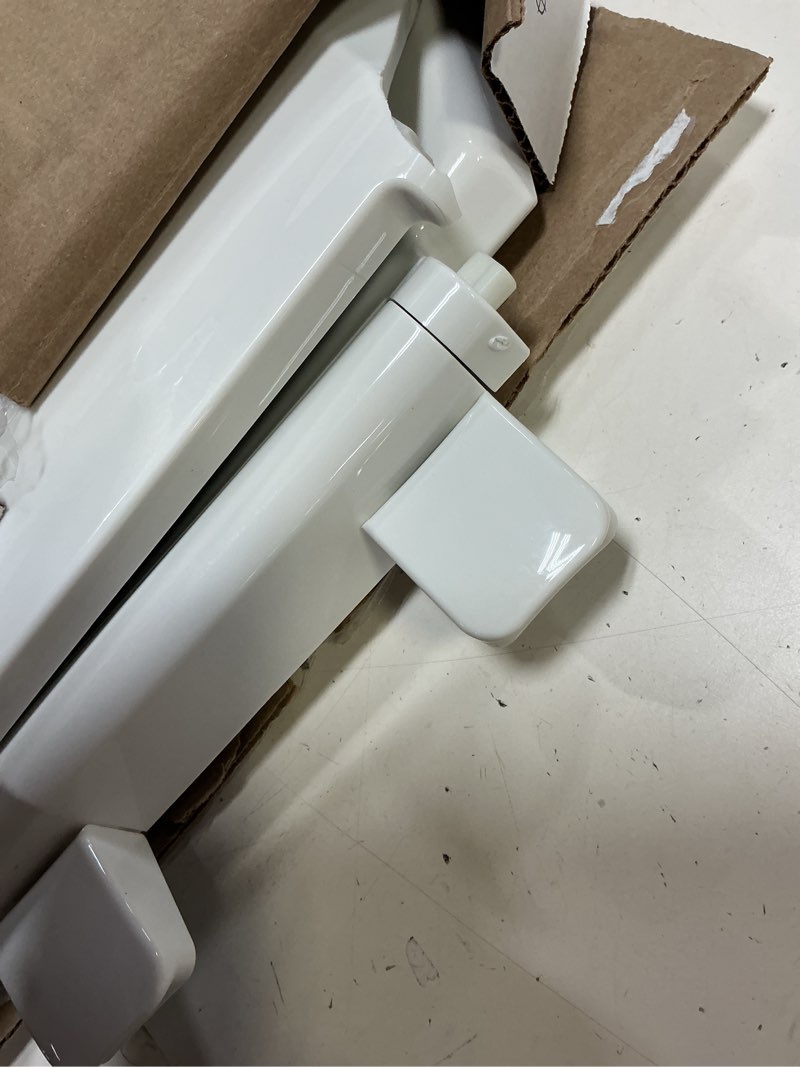 Condition photo showing As Is for kohler 4636-rl-0 cachet readylatch elongated toilet seat slow close, soft close toilet seat quiet lid, contoured grip-tight bumpers installation hardware, apartment essentials, white white elongated ready latch