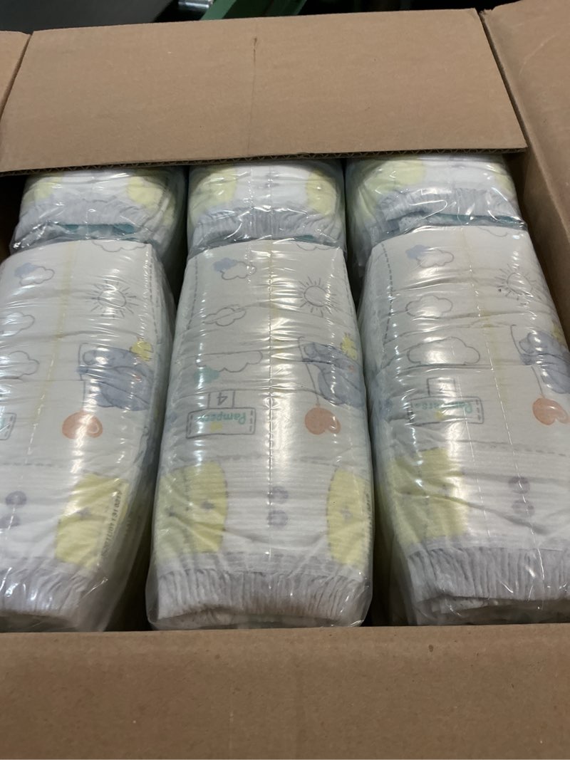 Condition photo showing New/Like New for Pampers Swaddlers Diapers, Size 4 (15-34 lbs), 150 Count, Absorbent, Keeps Baby Dry and Comfortable, Skin Safe Disposable Baby Diaper (Packaging May Vary) Size 4 150