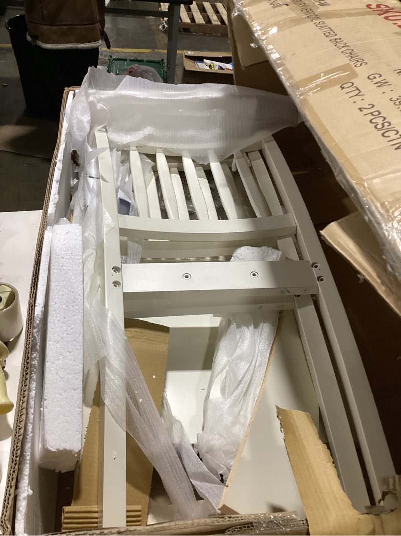 East West Furniture DAC-LWH-W Danbury Kitchen Dining Chairs - Slat Back Wooden Seat Chairs, Set of 2