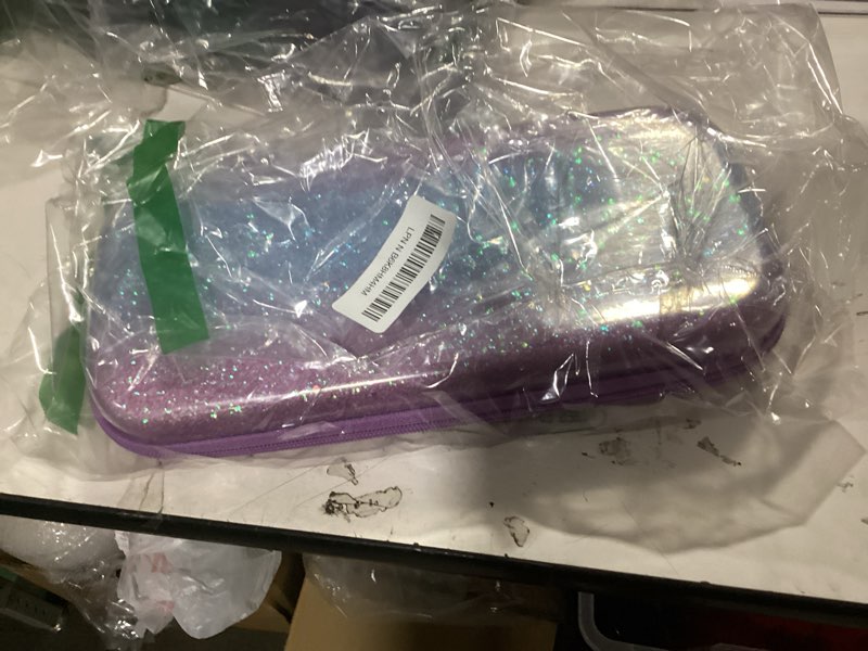 Condition photo showing Good Condition for tikodirect carrying case for switch 2(2025)/ switch/ oled, glitter shockproof protective portable travel bag with 12 game card slots and adjustable shoulder strap, purple purple switch2