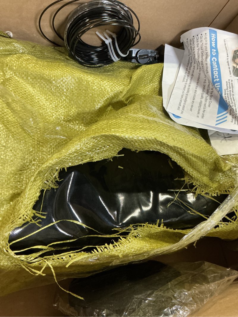Condition photo showing Good Condition for boat covers 17-19ft, 0.33mm thickened dual-pvc coated 100% waterproof trailerable boat cover heavy duty with winch & cable for tri-hull, v-hull, fishing, bass boat, easy to install, 102" wide black 17-19ft
