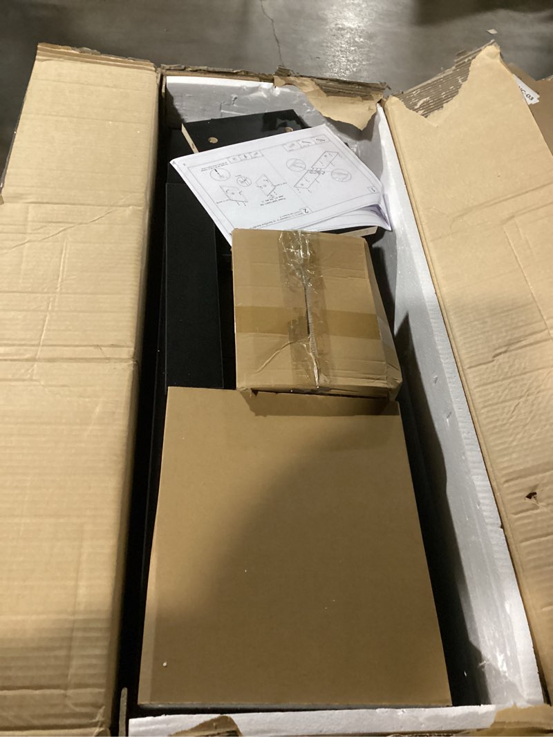 Condition photo showing Good Condition for clikuutory modern lighting 63 inch tv stand with large storage drawer for 50 55 60 65 70 75 inch tvs, tv console with 20 color led lights, entertainment center media and open shelf for bedroom, black 63”w×14”d×18”h black