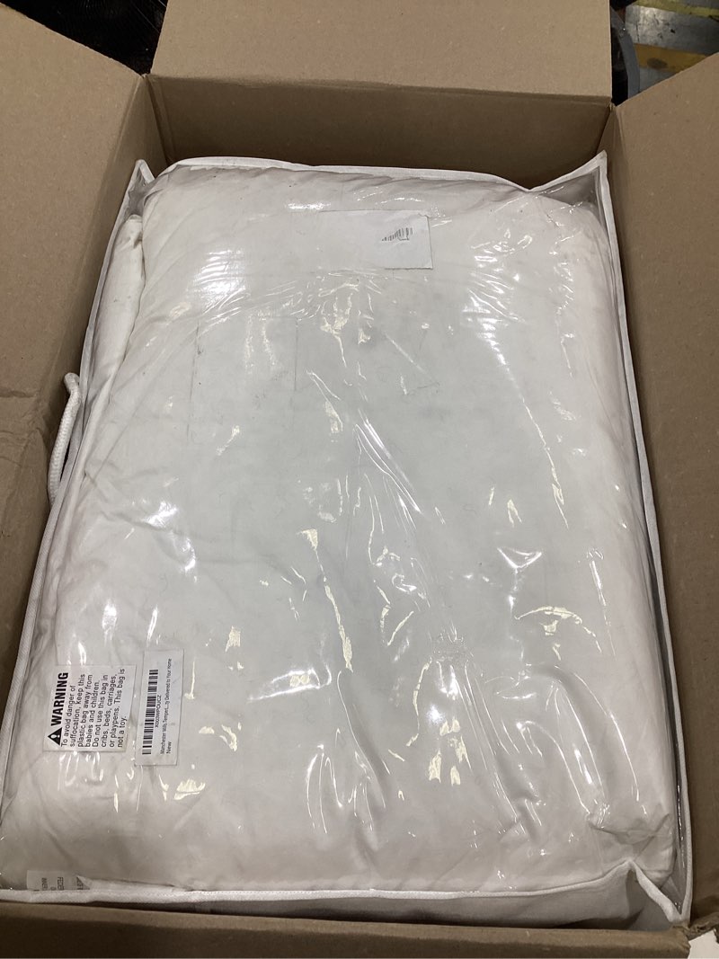 Condition photo showing As Is for manchester mills temperloft serenity pillows standard (set of 2), down/down alternative fill, 20x26, 100% cotton cover, found in leading hotels nationwide hospitality quality delivered to your home