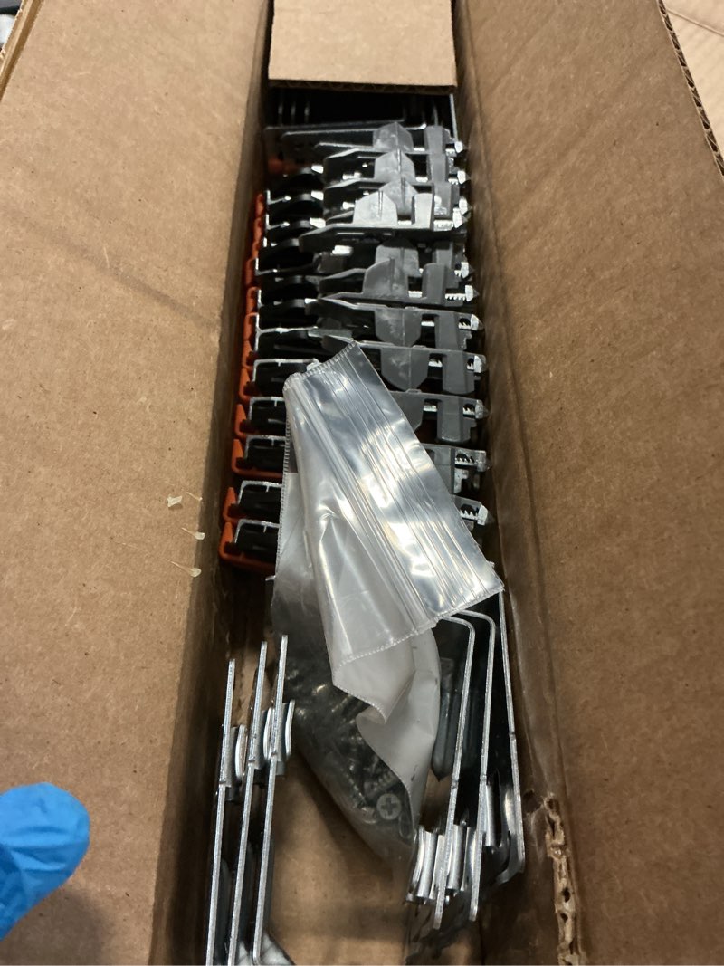Condition photo showing Good Condition for 18" blum tandem set of 6 drawer slides plus blumotion complete kit. with runners 563h, locking devices, rear mounting brackets, and screws (for face frame or frameless application) 18" set of 6