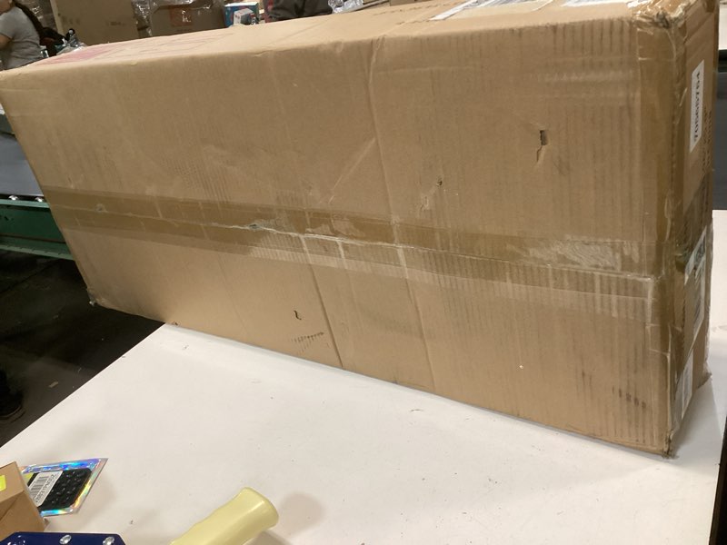 Condition photo showing New/Like New for Black Wagon Wheel Chandelier Farmhouse: 16-Light 43 Inch Large Chandeliers for High Ceilings, Round Matte Black Chandelier for Dinning Room, Kitchen Island, Living Room, Foyer, Entryway Black 43"/ 16-Light