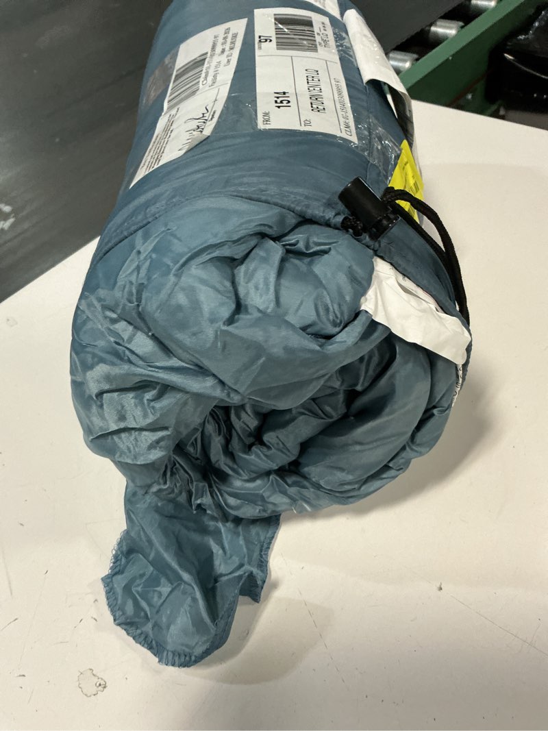 Condition photo showing Good Condition for ozark trail 50f flannel lined rectangle adult sleeping bag - blue (75" x 33")
