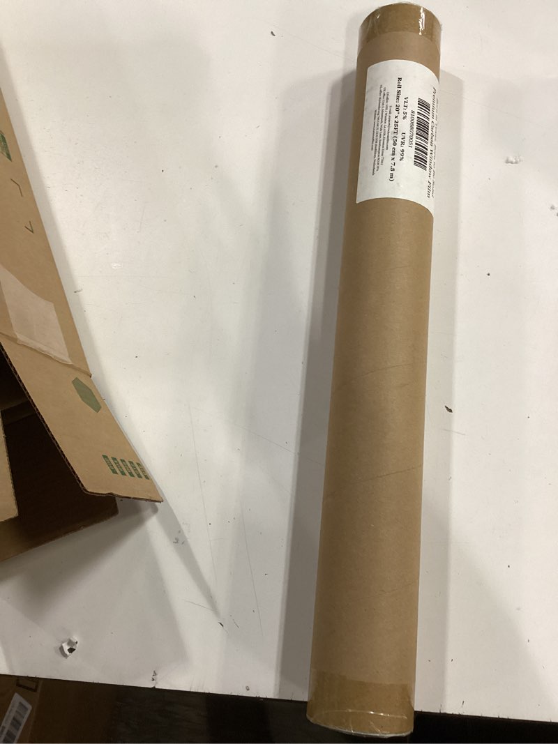 Condition photo showing New/Like New for RockRose 5% Premium Carbon Car Window Tint Film 20 in x 25FT 2PLY Charcoal Privacy Film UV, Heat Blocking Tint for Car or Home Adhesive Film Easy Shrink, Plotter Friendly Pro Grade 20 IN x 25FT 5 Percent