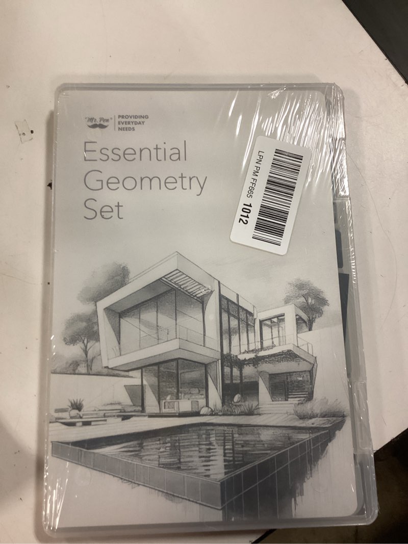 Condition photo showing New/Like New for Mr. Pen- Professional Geometry Set, 15pcs, Black Geometry Kit for Artists and Students, Geometry Set, Metal Rulers and Compasses, Drawing Tools, Drafting Supplies, Drafting Set, Drafting Tools and Kit