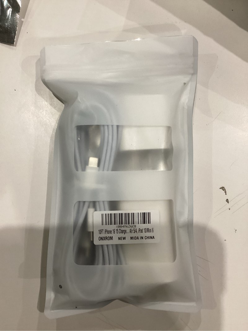 Condition photo showing As Is for iPhone 17 16 15 Charger Fast Charging - 3 Pack 20W USB C Charger Block with 10FT Type C Cable Compatible with iPhone 17/17 Pro/17 Pro Max/Air/16/16e/15, iPad Pro, Air M3/M2/5/4, 11th/10th?White? White 10FT
