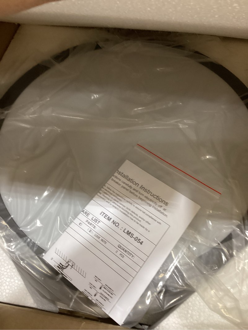 Condition photo showing Good Condition for led flush mount ceiling light, 15 inch, 24w dimmable 3000k 4000k 5000k matte black modern round ceiling light fixture for kitchen, hallway, bathroom, stairwell, lms-054 black 15 inch
