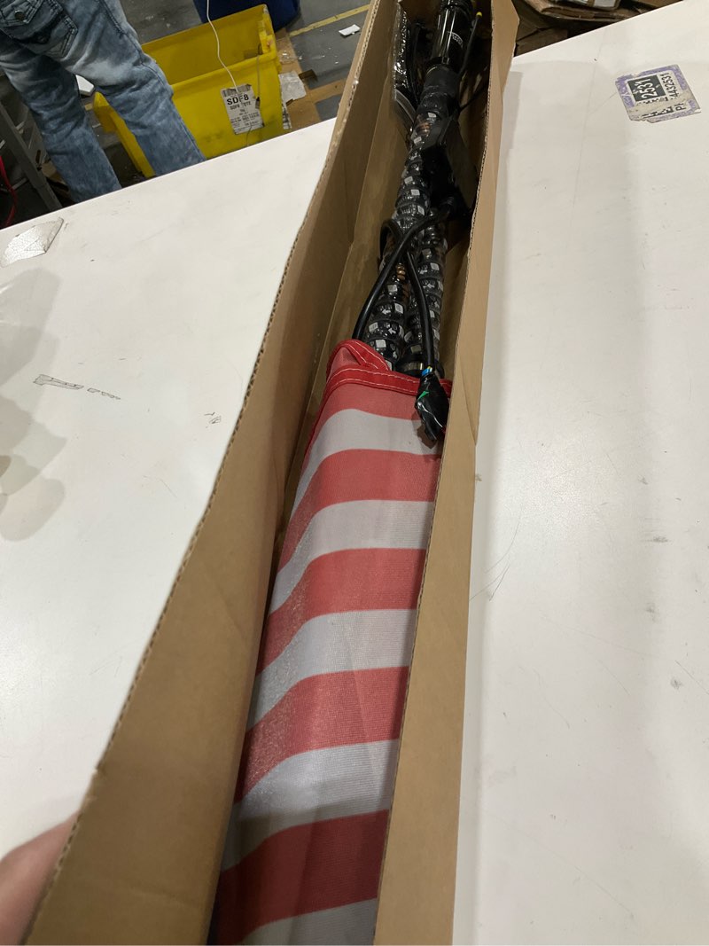 Condition photo showing Good Condition for KEMIMOTO 2pc 3ft Bluetooth Whip Lights for Side by Side, Turning Signal Function Compatible with Polaris RZR Can-Am Maverick X3, LED Whip Lights for UTV ATV Buggy Boat Offroad RGB 3 ft