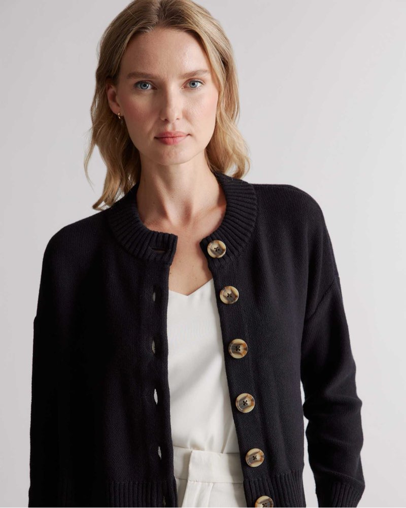 Quince 100% Organic Cotton Cropped Cardigan Xl