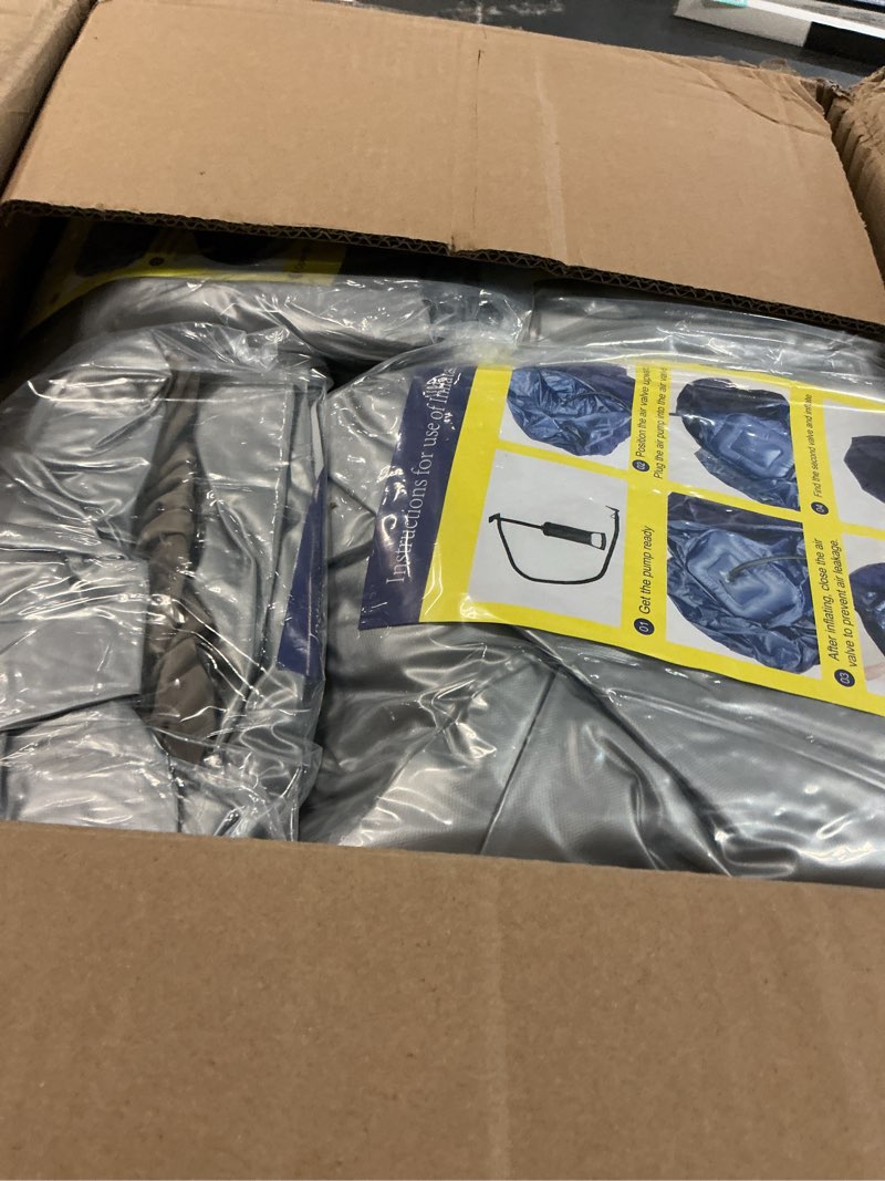 Condition photo showing New/Like New for Realspring Inflatable Bean Bag Chairs Outdoor Blow up Camping Chairs Inflatable Lazy Sofa Folding Portable Bean Bag Loungers Couch for Movie Night(Coffee,12 Pcs) 12 Coffee