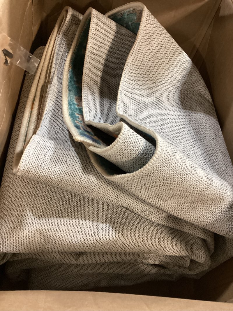 Condition photo showing As Is for Lahome Modern Abstract Area Rug 6x9 Rugs for Living Room, Washable Accent Bedroom Rug Low Pile Non S