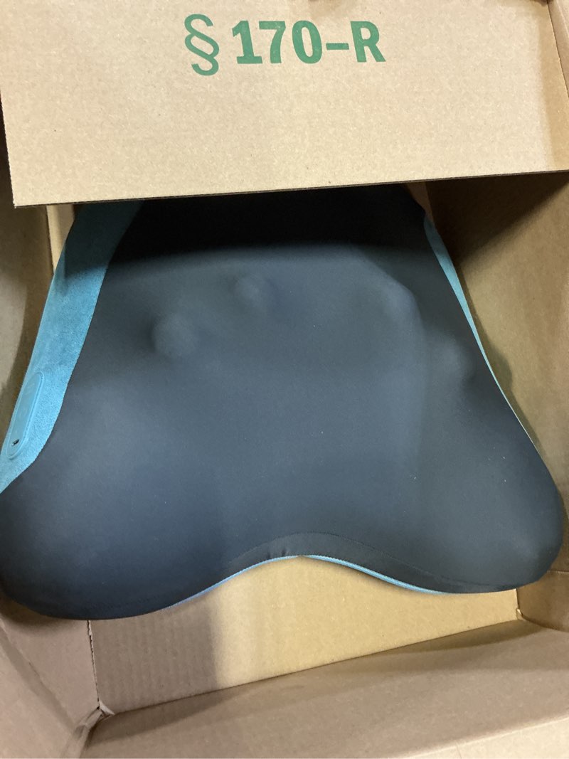 Condition photo showing Good Condition for COMFIER Cordless Back Support Pillow for Office Chair, Lower Back Massager with Heat, Shiatsu Back Support Cushion, Rechargeable & Portable for Office, Home Use, Gift for Women Blue