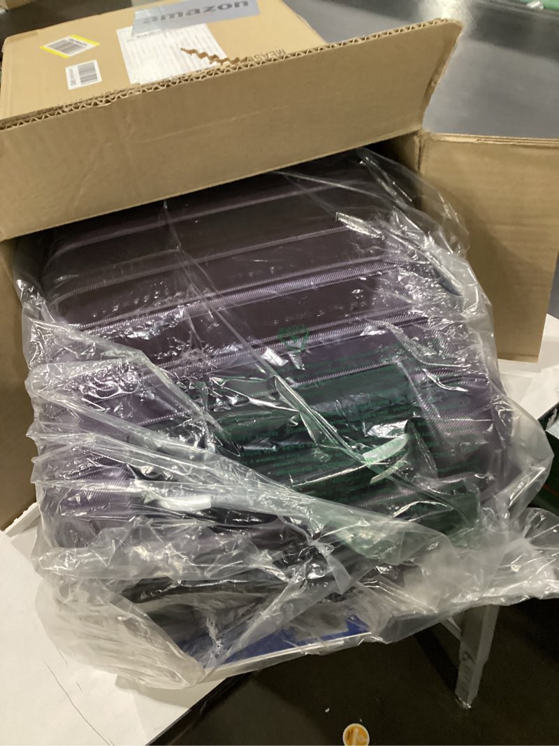 Condition photo showing New/Like New for Samsonite Omni 2 International Carry-On Luggage with 360° Spinner Wheels - Scratch Resistant Hardshell - TSA, Airline-Approved - Expandable Polycarbonate Shell for Lightweight Travel - Purple Carry-on Spinner Purple