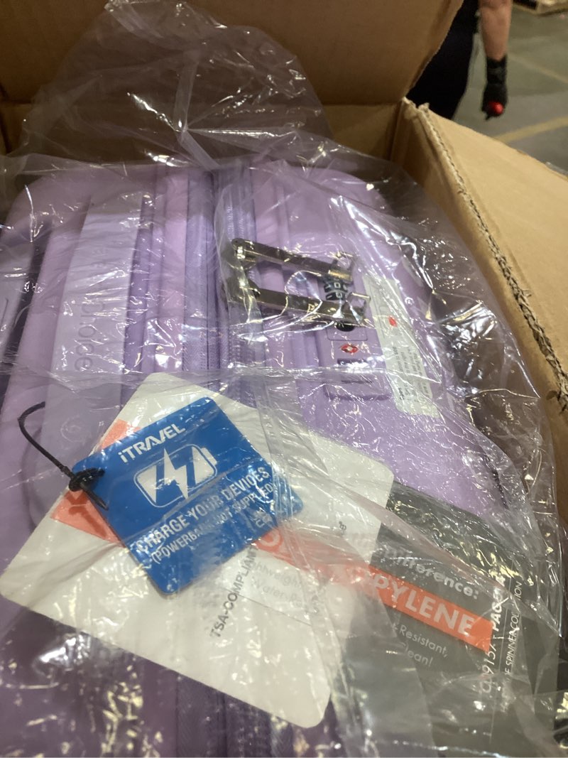 Condition photo showing Good Condition for traveler's choice pagosa indestructible hardshell expandable spinner luggage, lavender, carry-on