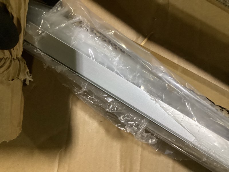 Condition photo showing As Is for hunhun 10-pack 6.6ft/ 2meter u shape led aluminum channel system with milky cover, end caps and mounting clips, aluminum profile for led strip light installations, very easy installation