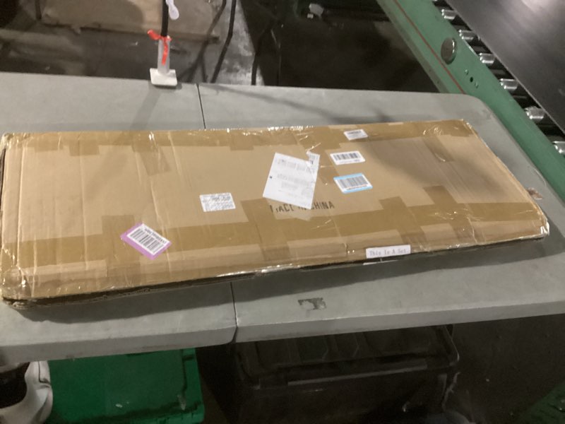 Condition photo showing As Is for zonon 43" wide sneeze guard for restaurant, steam table overshelf compatible with three-well steam, stainless steel, easy installation, food table overshelf for counter buffet bar catering restaurants