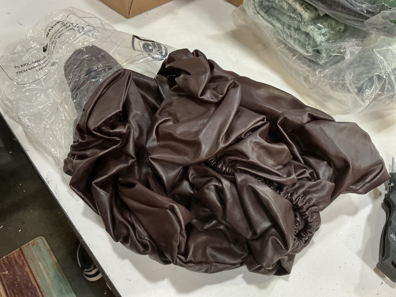 Condition photo showing As Is for yates home pu leather couch sofa cushion slipcover water-proof elastic chair rv seat covers loveseat sofa furniture protector slip cover for settee seater replacement in living room?sofa, chocolate? sofa chocolate